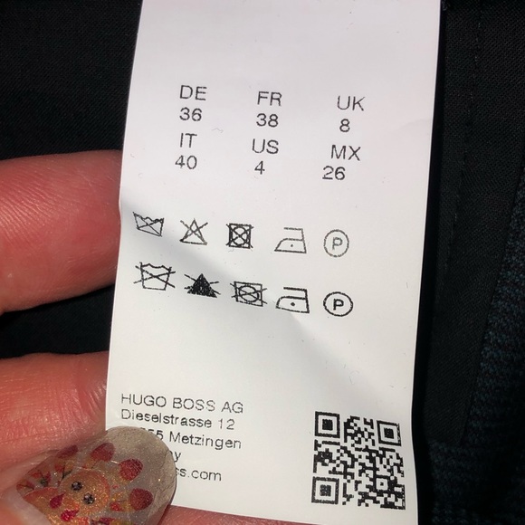 BOSS Hugo Boss Tamea 13 dark navy blue wool trousers dress pants NWT Size 4 - Picture 8 of 9